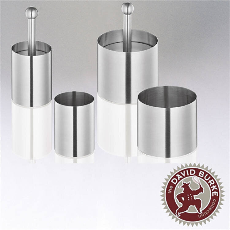 Frieling Ring Molds 6 Pcs. Stainless Steel: Two 2&quot; Molds with 1 Tamper Two 3&quot; Molds with 1 Tamper K0904982806