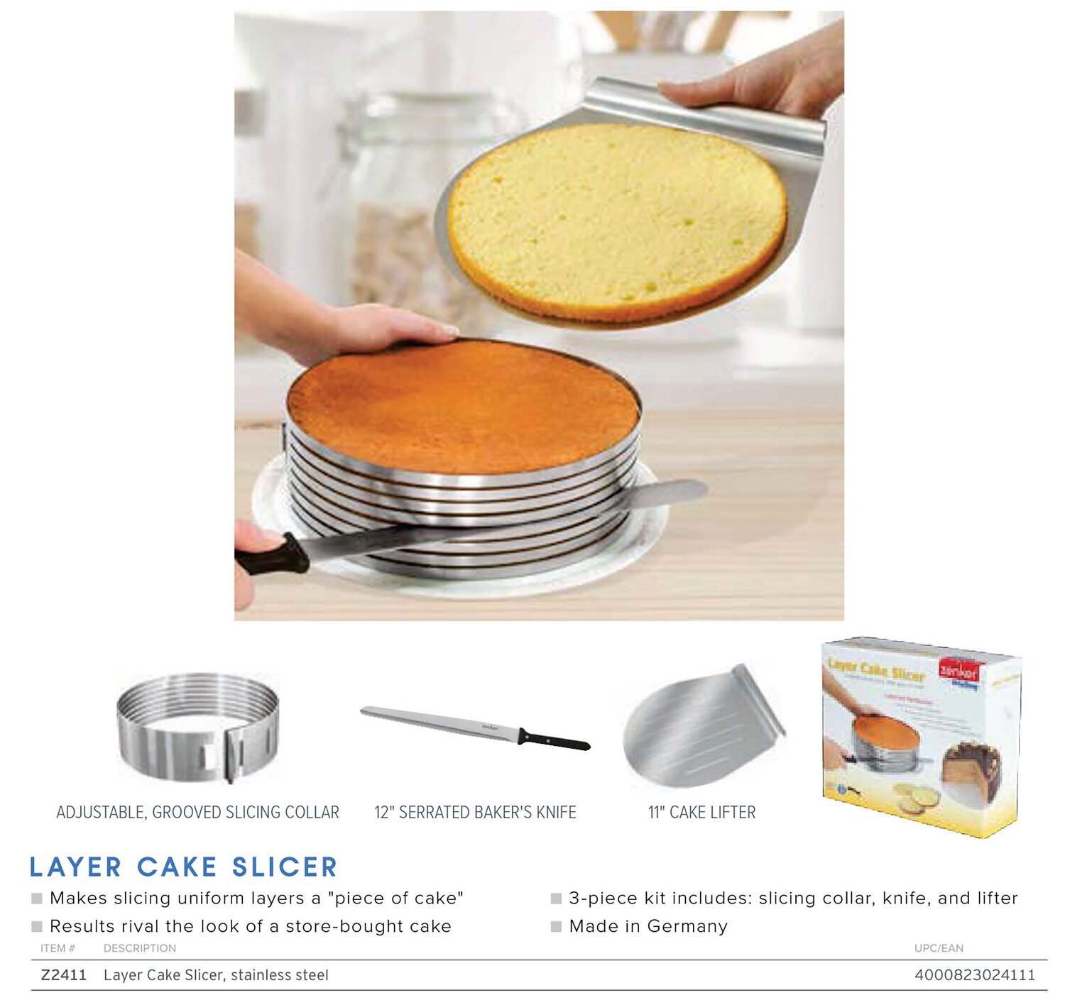 Frieling Layer Cake Slicer Stainless Steel Z2411