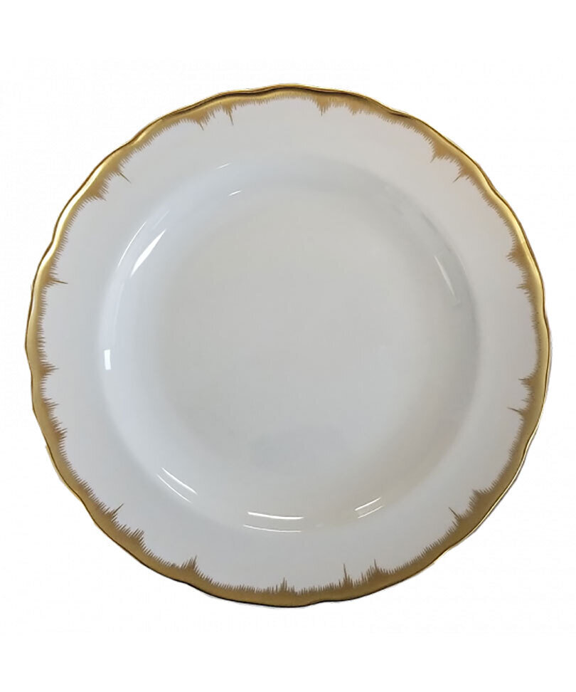 Mottahedeh Chelsea Feather Gold Dinner Plate S5001