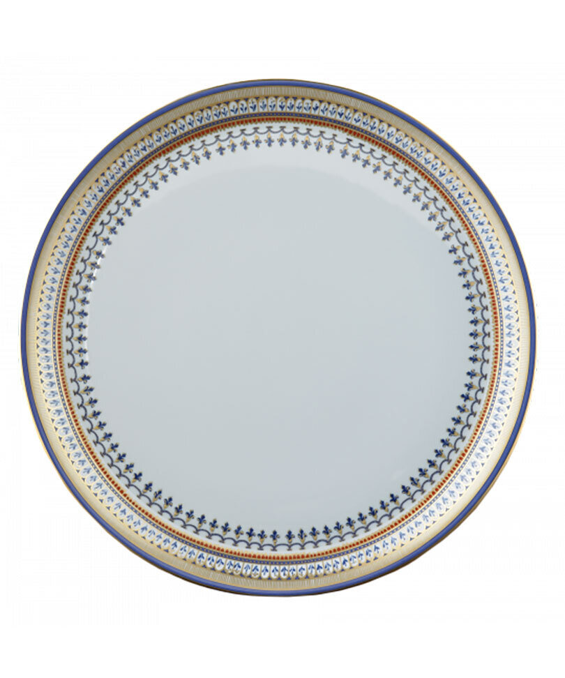 Mottahedeh Chinoise Blue Cake Plate S1547, MPN: S1547,