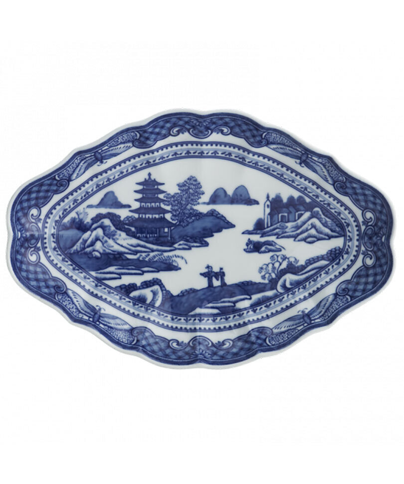 Mottahedeh Blue Canton Lobed Dish S189