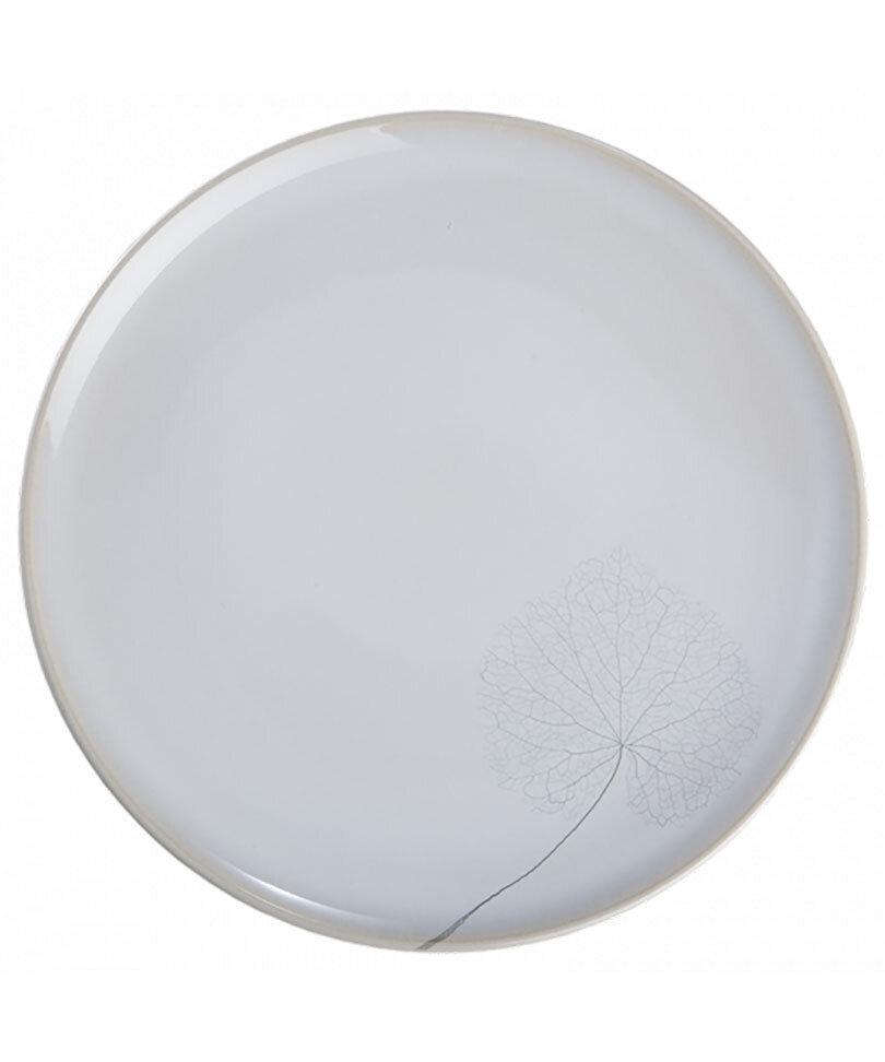 Mottahedeh Leaf White Silk Dinner Plate MS1001