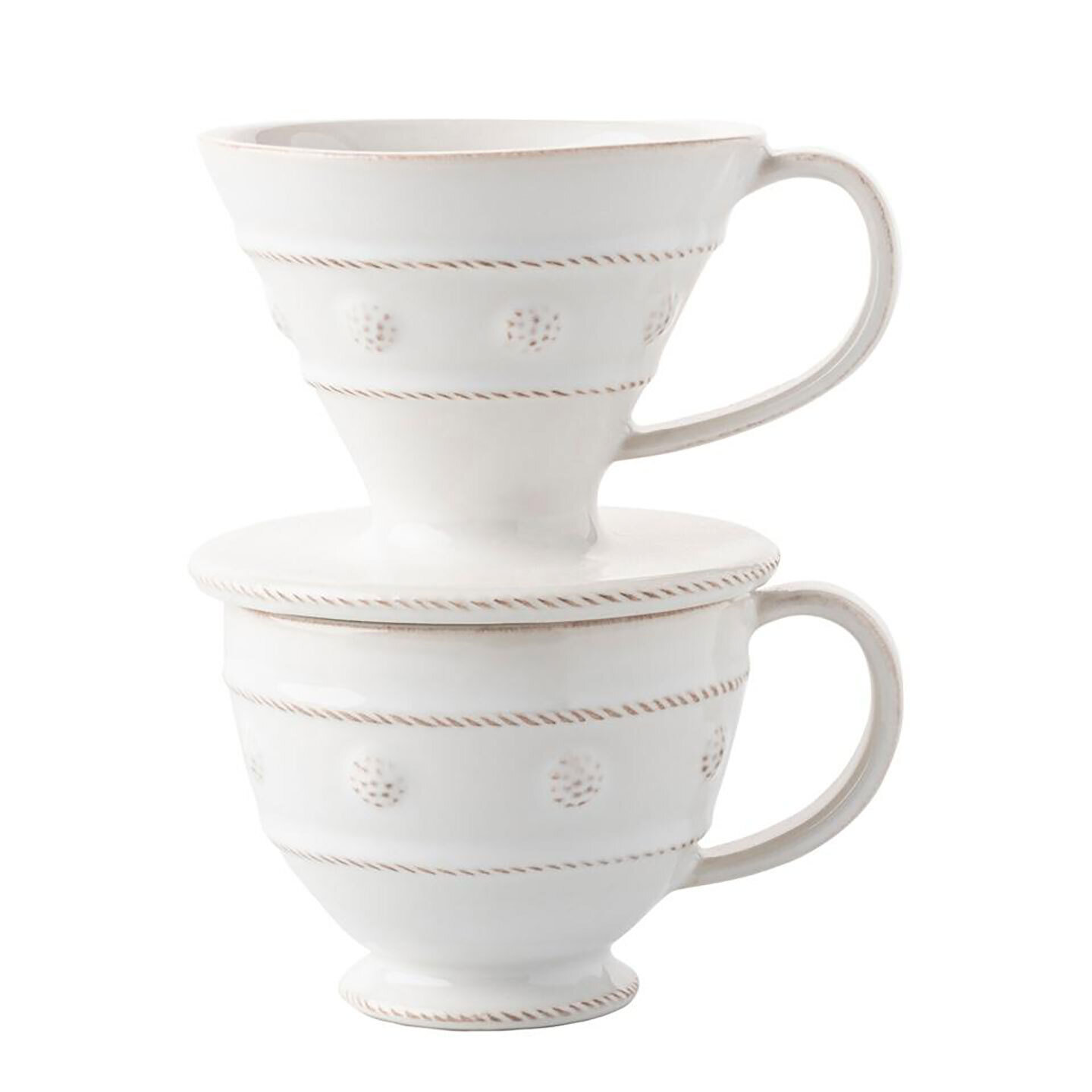 Juliska Berry and Thread Whitewash Pour Over Coffee Set JA140SET/W, MPN: JA140SET/W, 810034838988