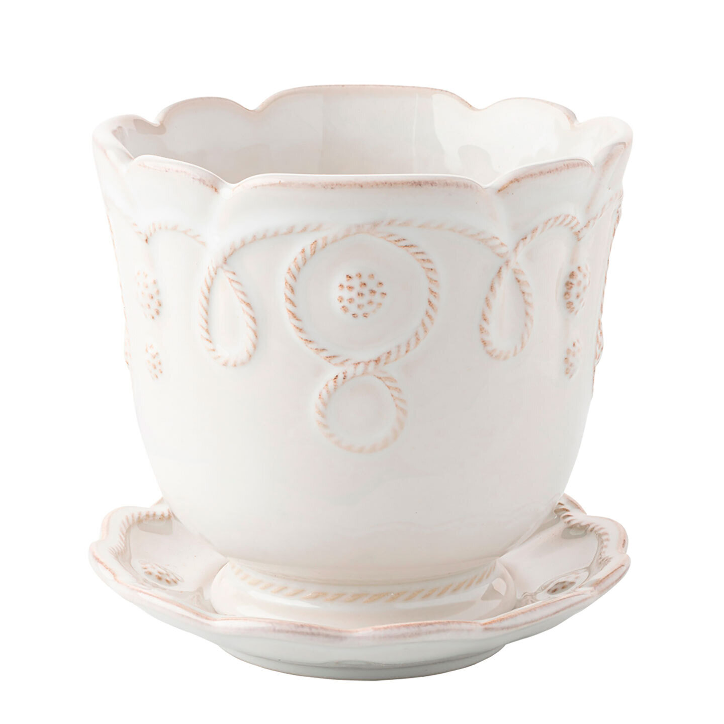 Juliska Jardin Du Monde Whitewash 5.25 Inch Planter JM136/10, MPN: JM136/10, 810034839008