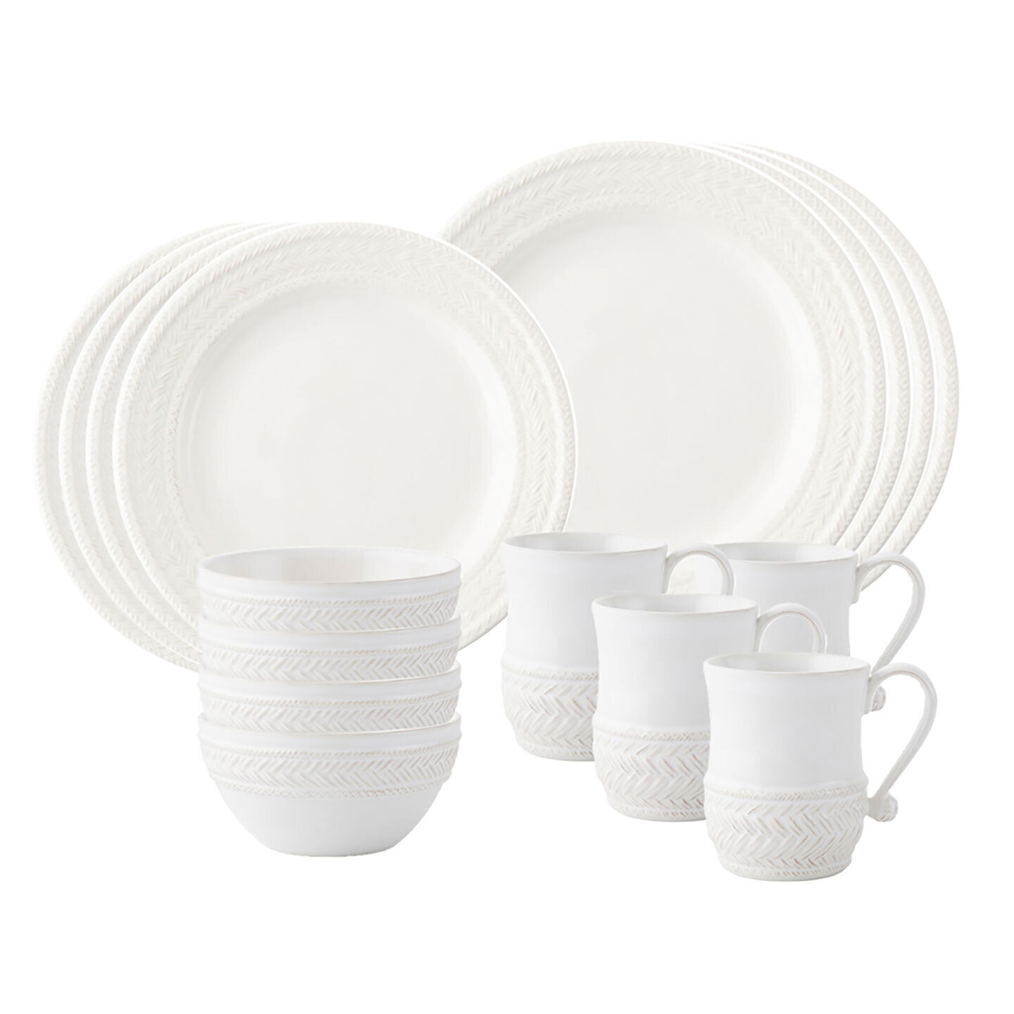 Juliska Le Panier Whitewash 16 Piece Set KH200SET/10, MPN: KH200SET/10, 810090260891