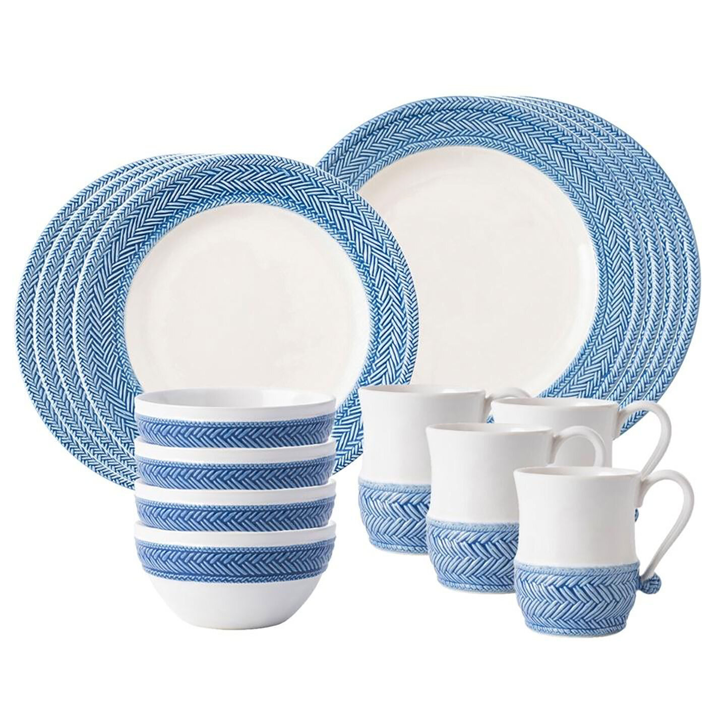 Juliska Le Panier White Delft 16 Piece Set KH200SET/44, MPN: KH200SET/44, 810090260907