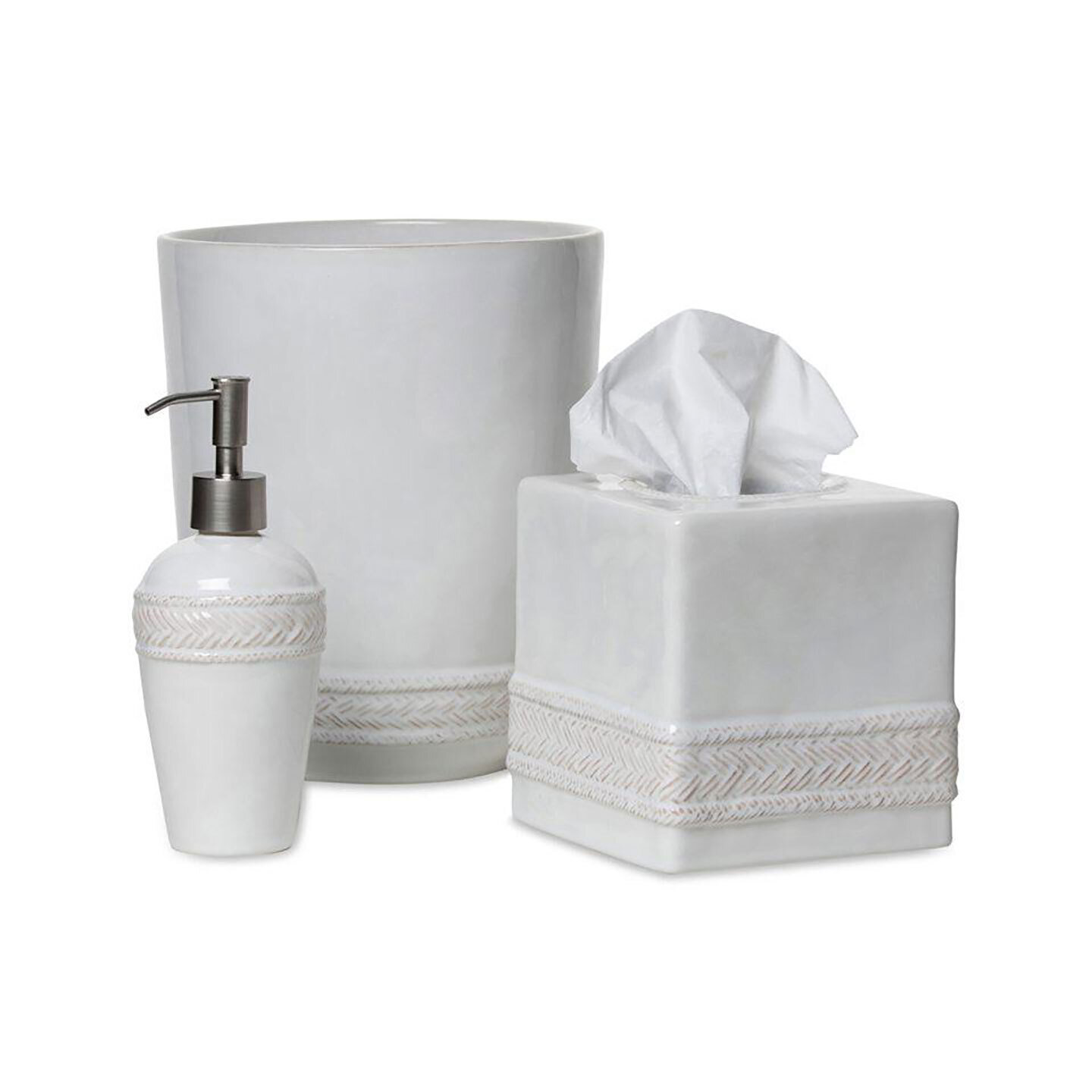 Juliska Le Panier Whitewash 3pc Bath Set KHV02SET/10, MPN: KHV02SET/10, 810034839565