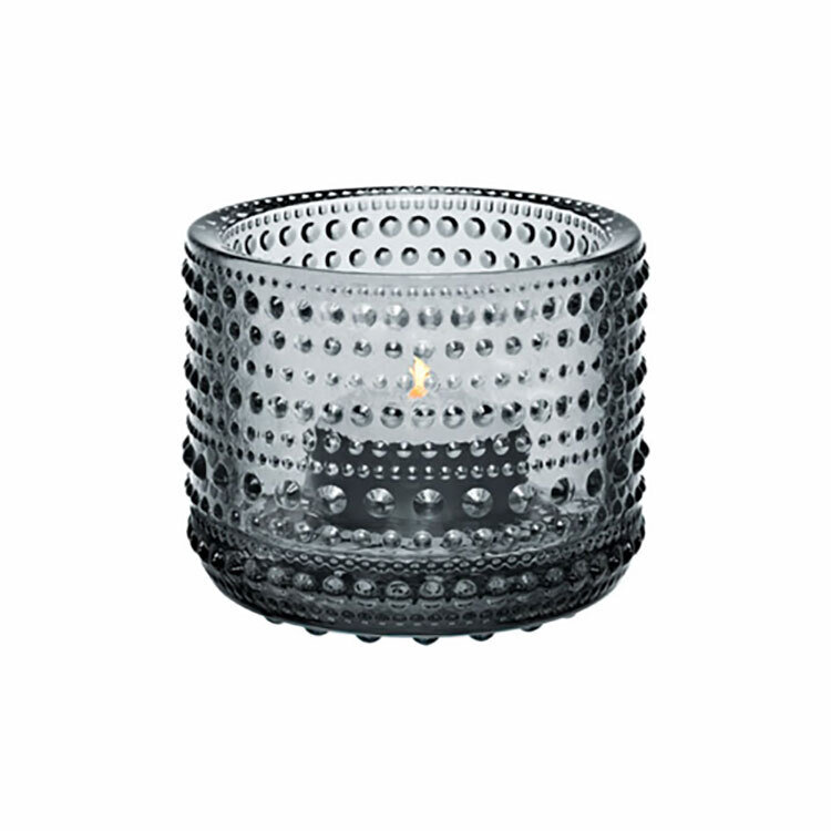 Iittala Kastehelmi Tealight Candleholder Grey 2.5 Inch 1024660