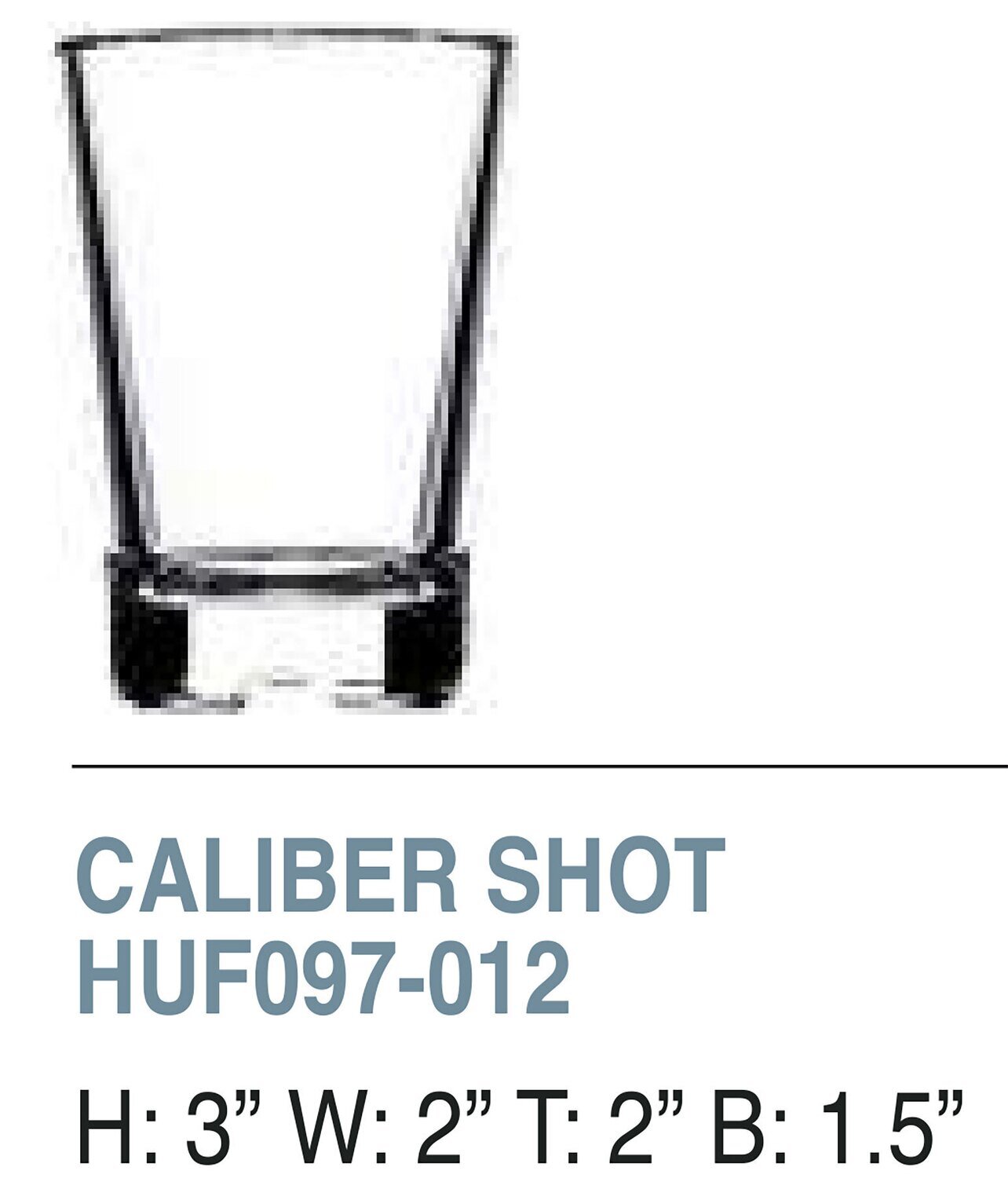 Bold Caliber 2.5oz Shot Unbreakable Glass Set of 6