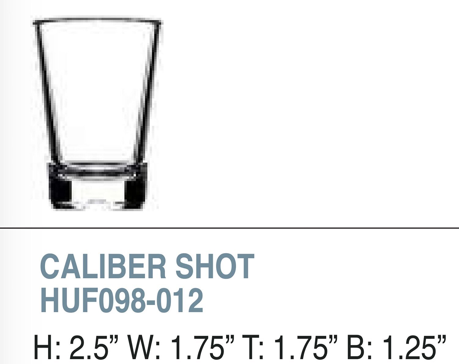 Bold Caliber 1.75oz Shot Unbreakable Glass Set of 6