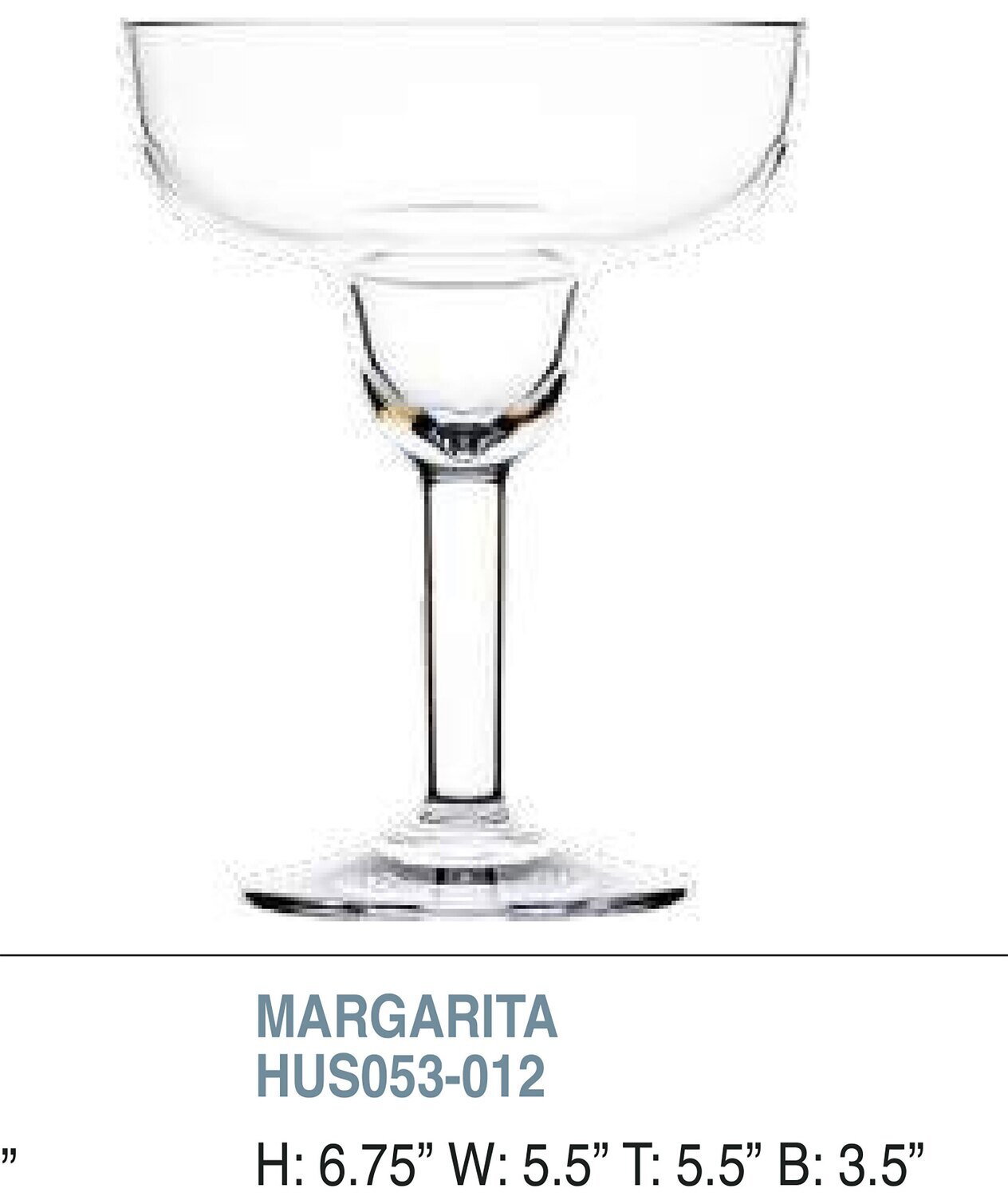 Bold Calypso 16oz Margarita Unbreakable Glass Set of 6