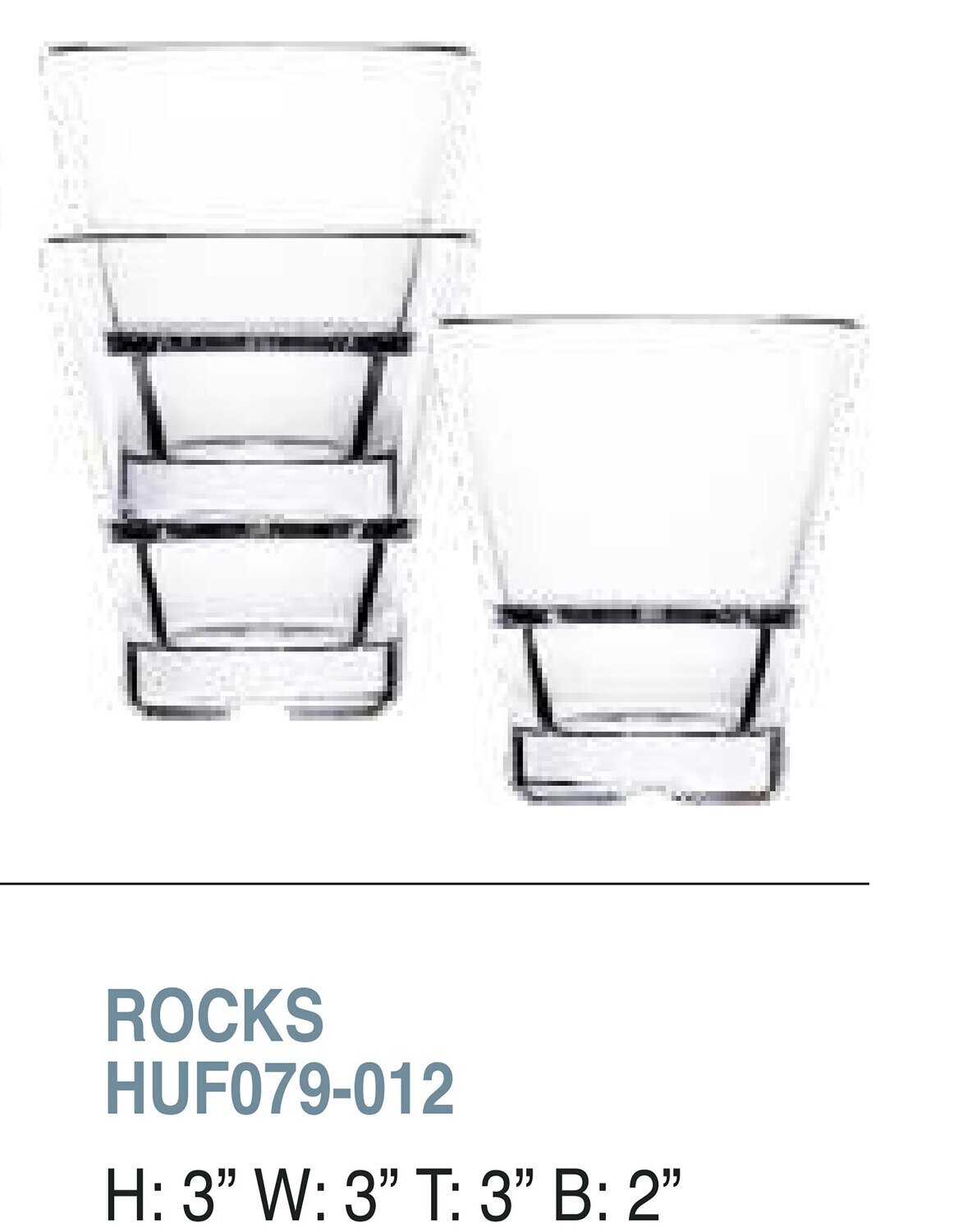 Bold Club Stack 5oz Rocks Unbreakable Glass Set of 6