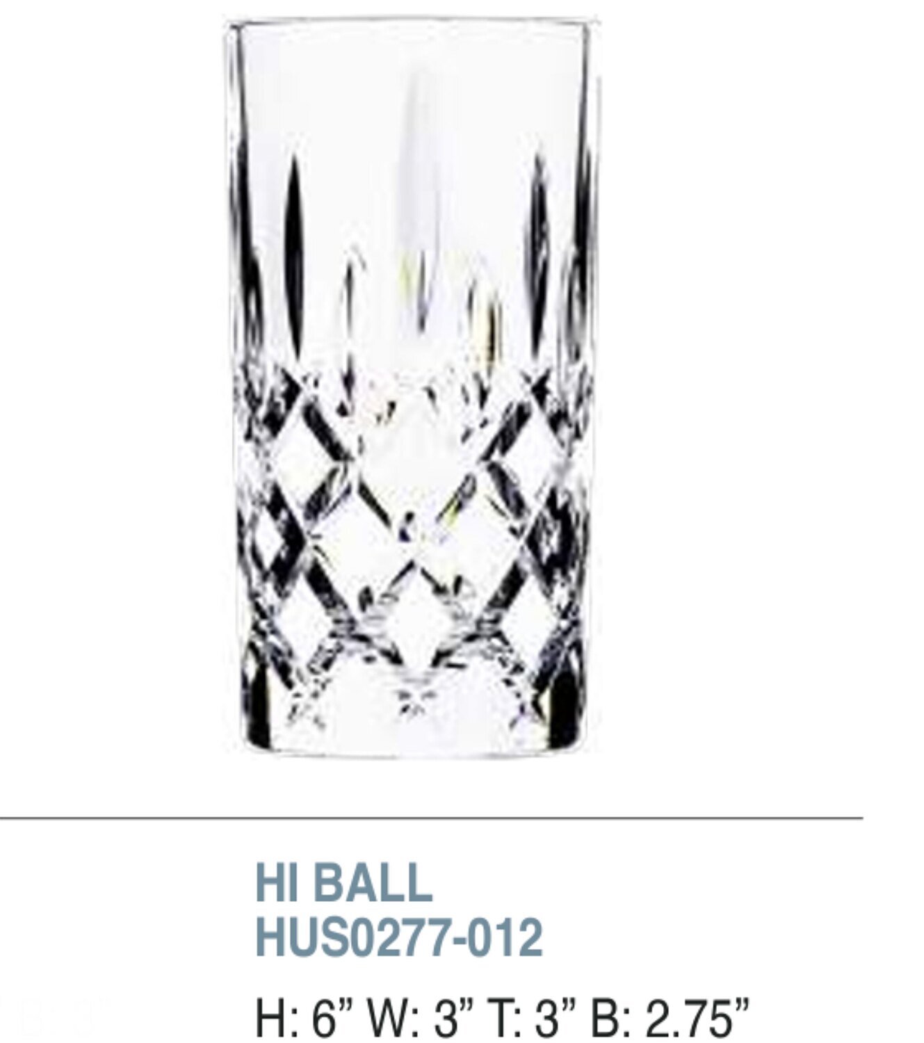 Bold Hyde 14oz Hi-Ball Unbreakable Glass Set of 6
