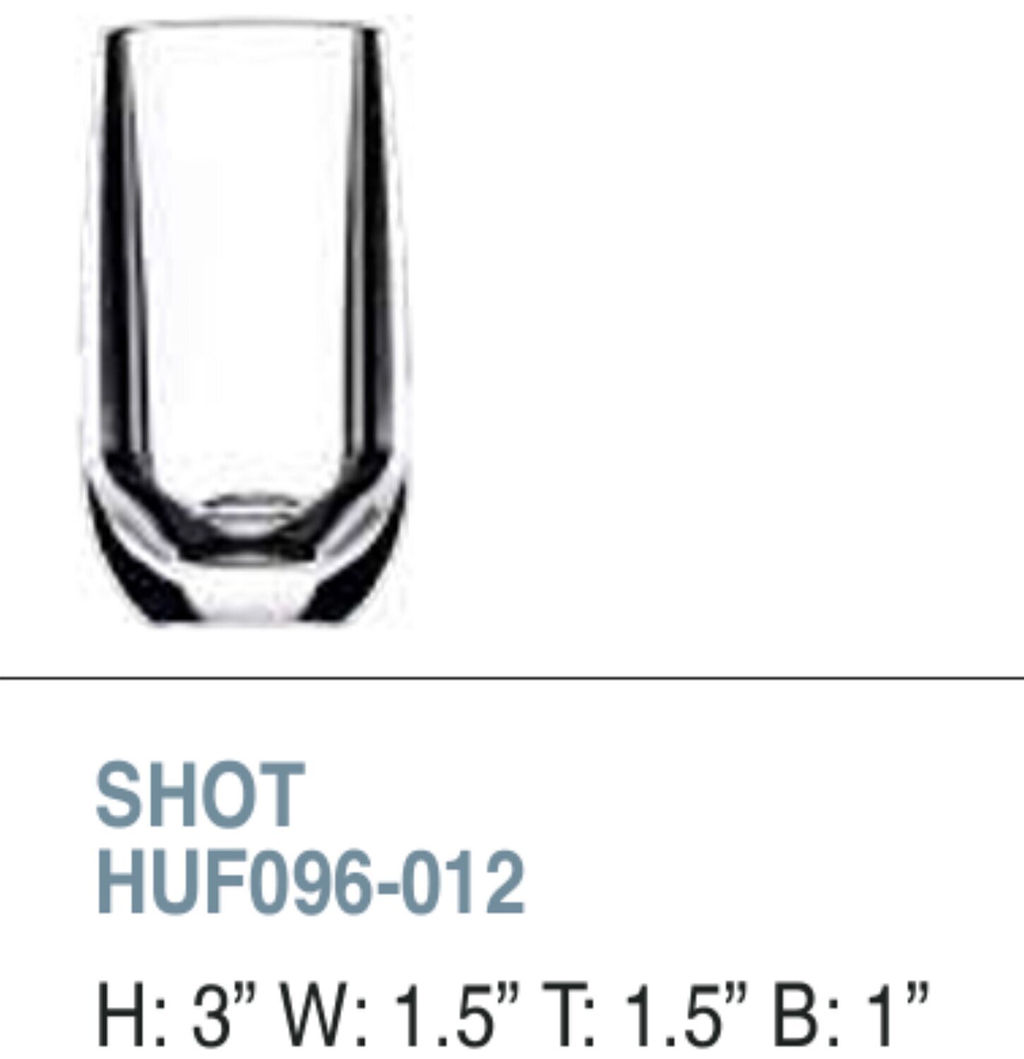 Bold Mirage 1.5oz Shot Glass Unbreakable Glass Set of 6