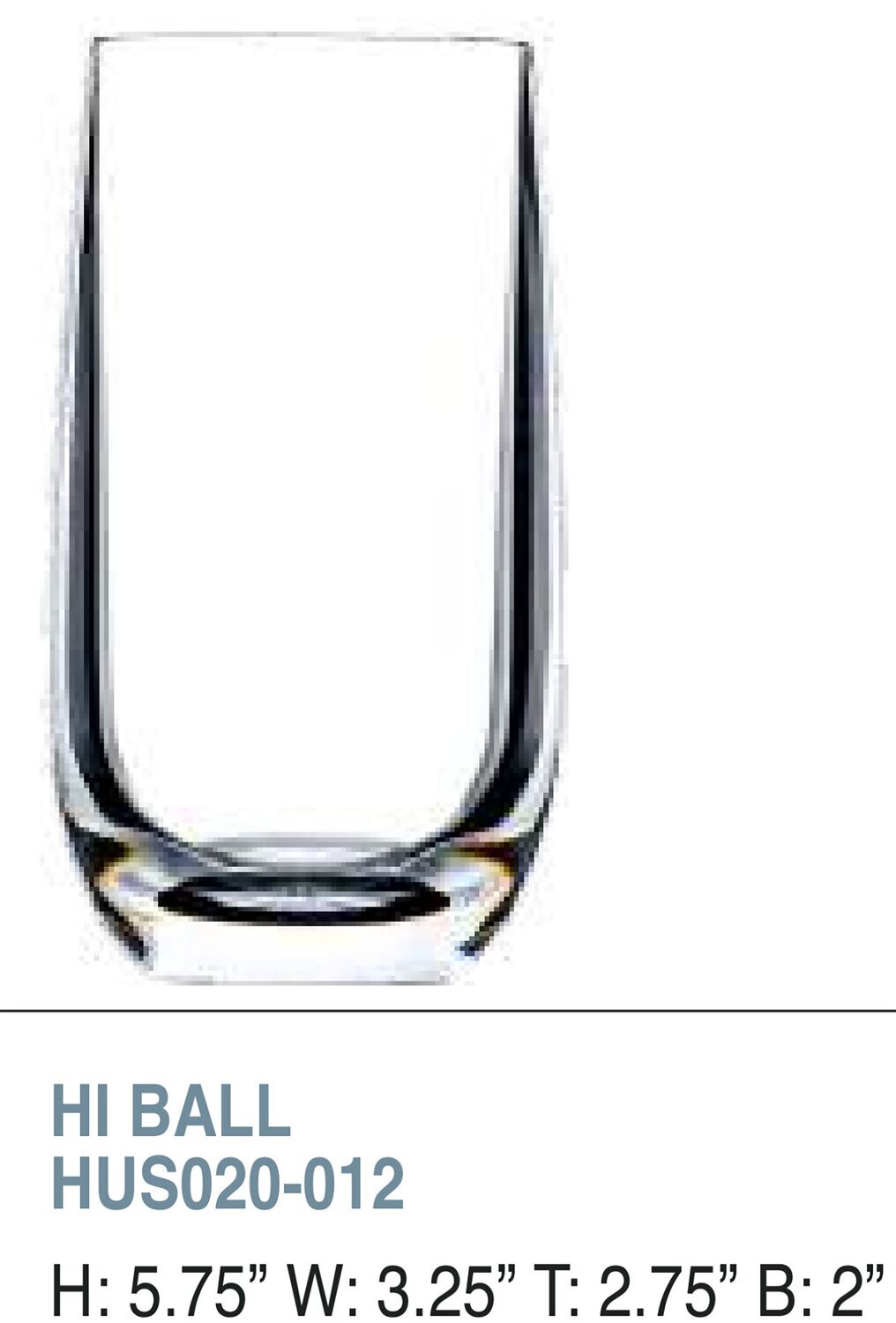 Bold Mirage 12.75oz Hi-Ball Unbreakable Glass Set of 6