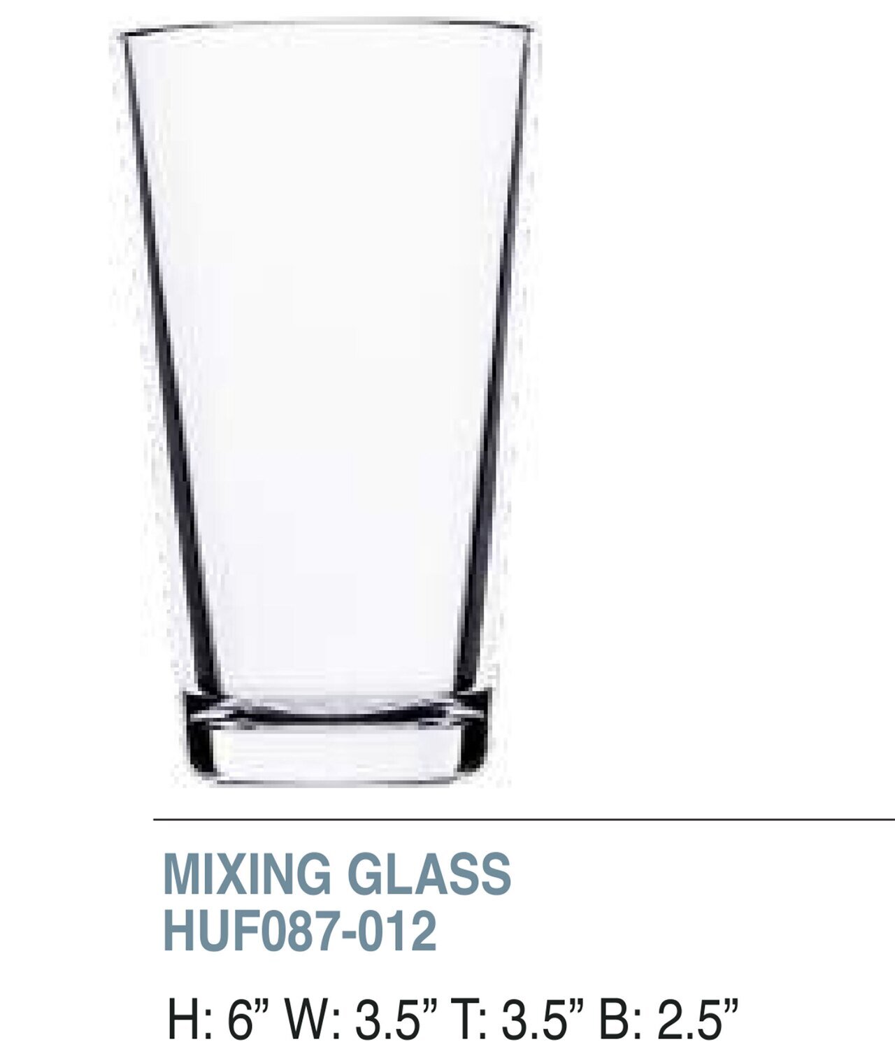Bold 16oz Mixing Glass Unbreakable Glass Set of 6