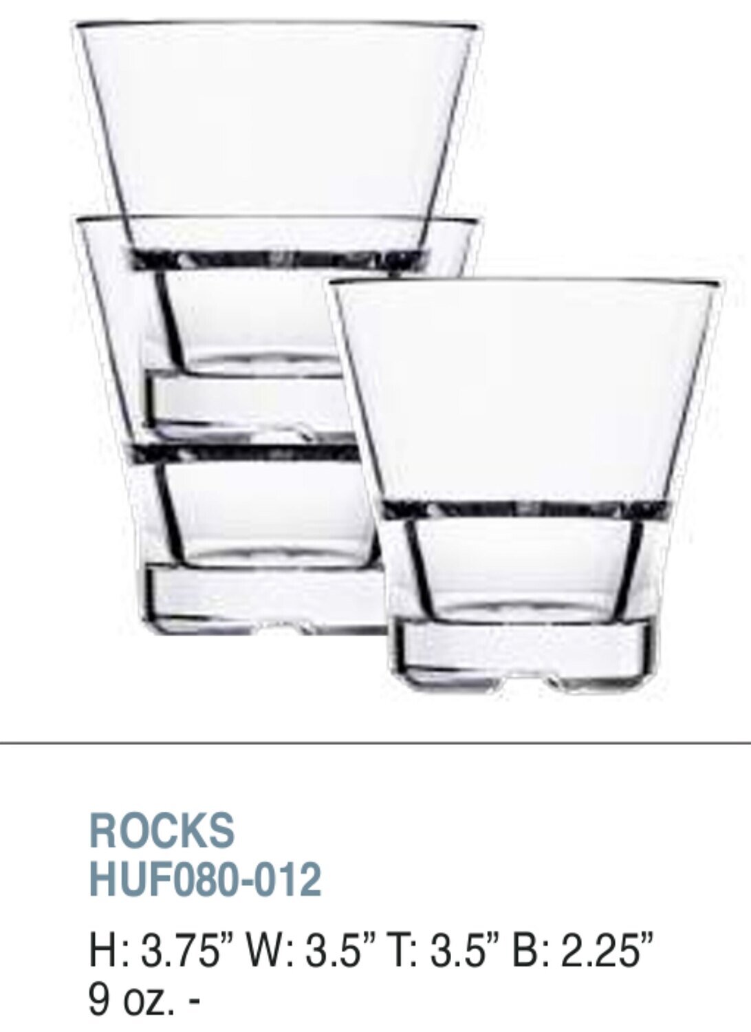 Bold Reef 10oz Rocks Unbreakable Glass Set of 6