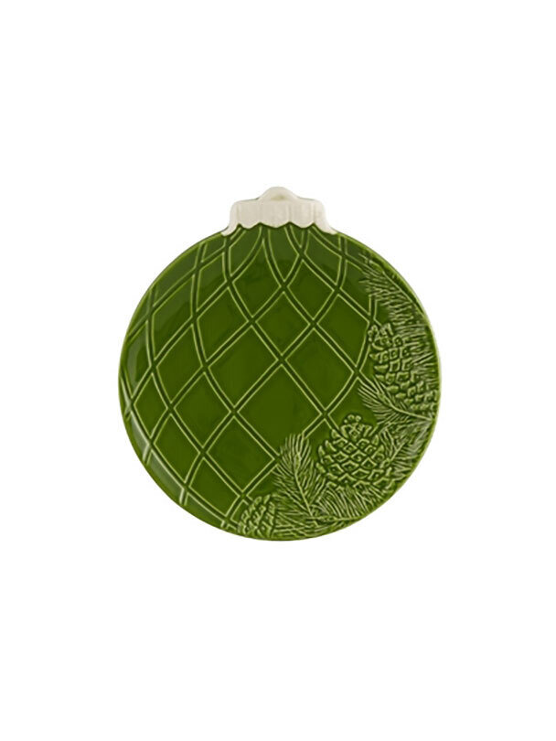 Bordallo Pinheiro Pinheiro Christmas Ornaments Dessert Plate 24.5 Pine Cone 65026053, MPN: 65026053…