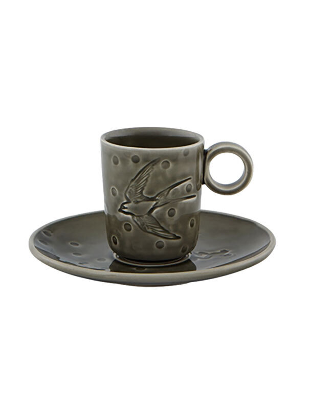 Bordallo Pinheiro Parody Coffee cup and saucer Grey 65028658