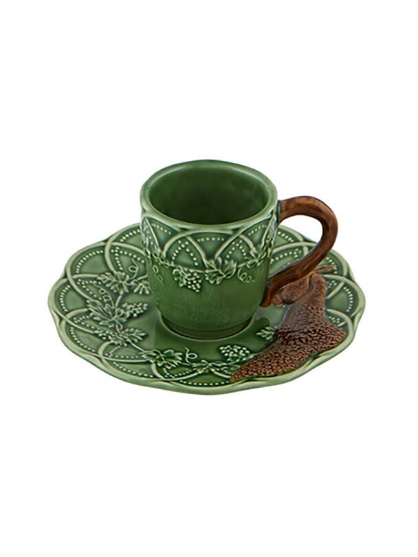 Bordallo Pinheiro Pinheiro Woods Coffee Cup &amp; Saucer Pheasant 65027276, MPN: 65027276, 5600413619735