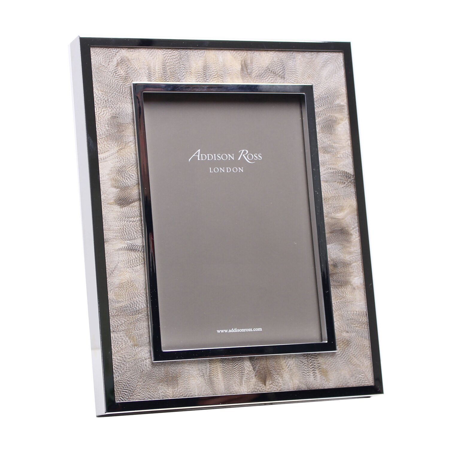 Addison Ross Duck Feather & Silver Picture Frame 5 x 7 Inch Silver-plated FR8511