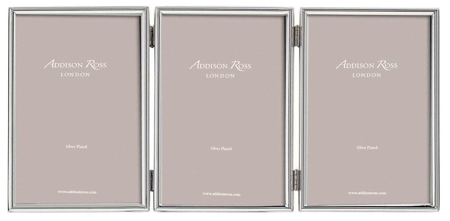 Addison Ross Fine Edged Silver Triple Photo Frame 4 x 6 InchSilver-plated FR0514