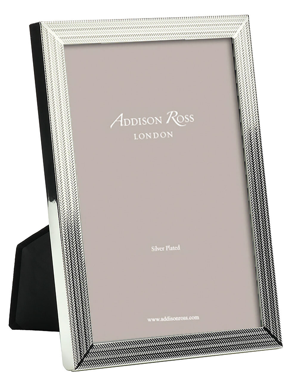 Addison Ross Herringbone Photo Frame 8 x 10 Inch Silver-plated FR0722