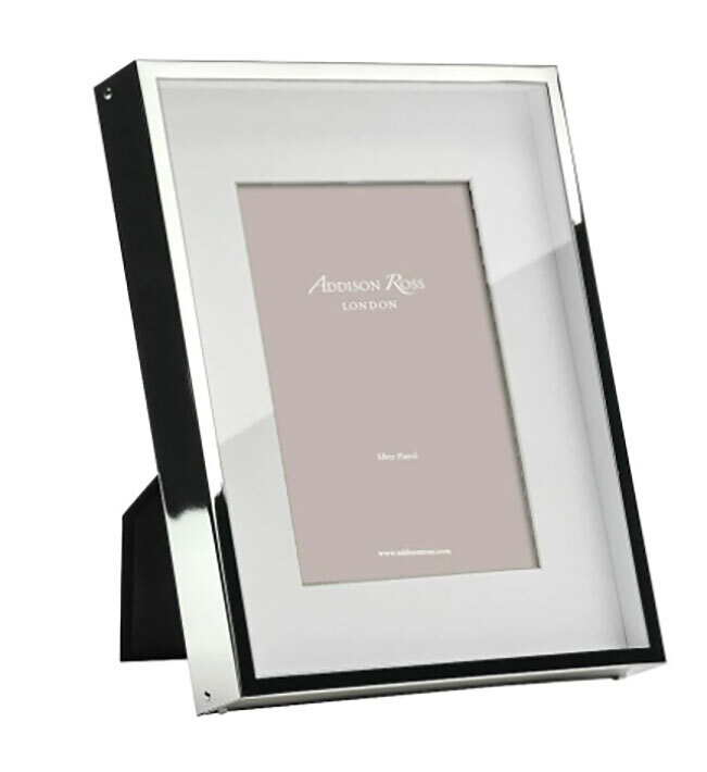 Addison Ross Box Picture Frame White Mount 5 x 7 InchSilver-plated FR0580
