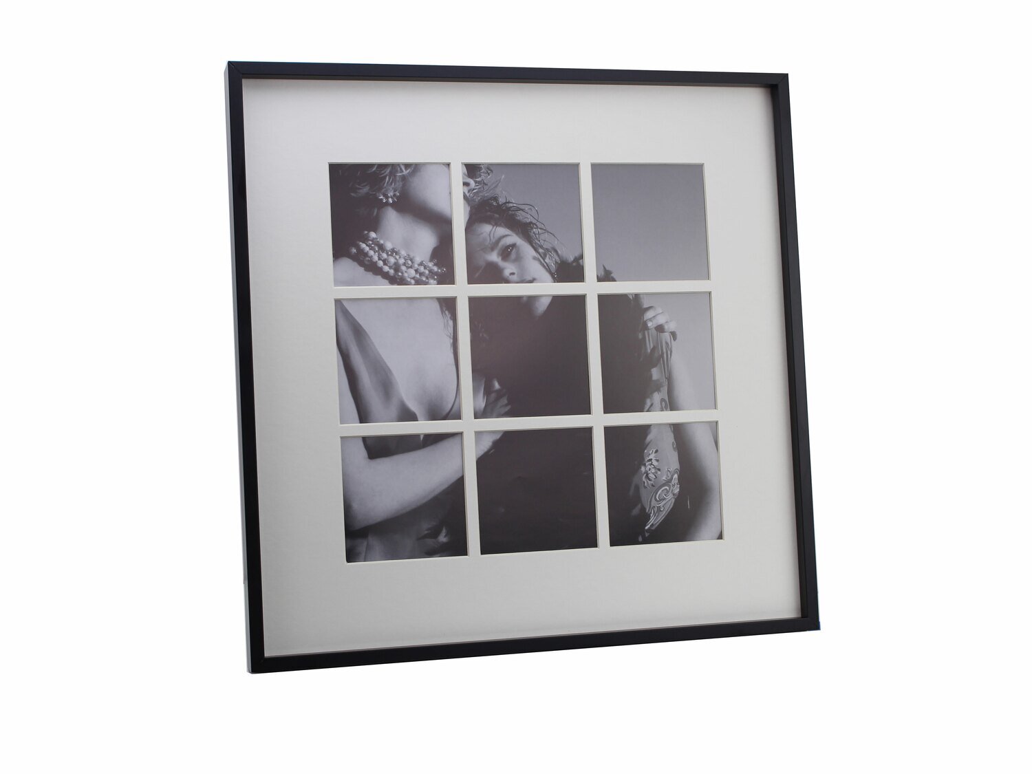 Addison Ross Nine Aperture Black Wall Hanging Picture Frame 4 x 4 8 App Inch Aluminium FR7502, MPN:…