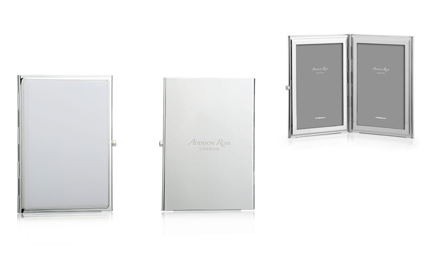 Addison Ross White &amp; Silver Plate Travel Picture Frame 2 x 3 Inch Silver-plated FR3577, MPN: FR3577…