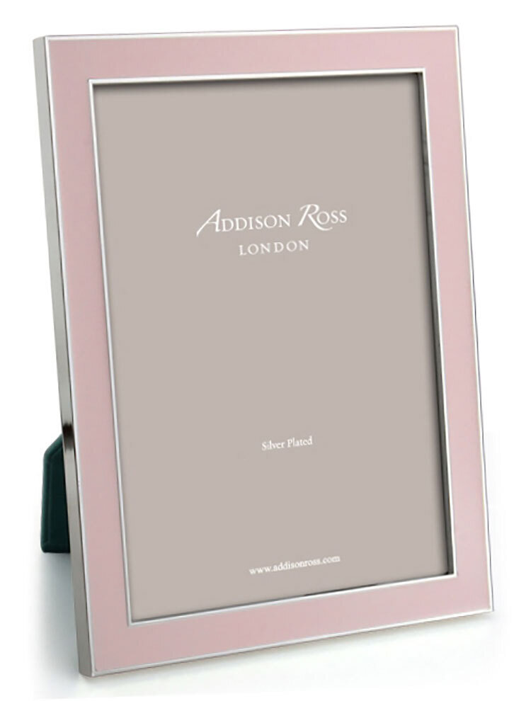 Addison Ross Light Pink Enamel Picture Frame 4 x 6 Inch Silver-plated FR1053, MPN: FR1053, UPC/EAN:…