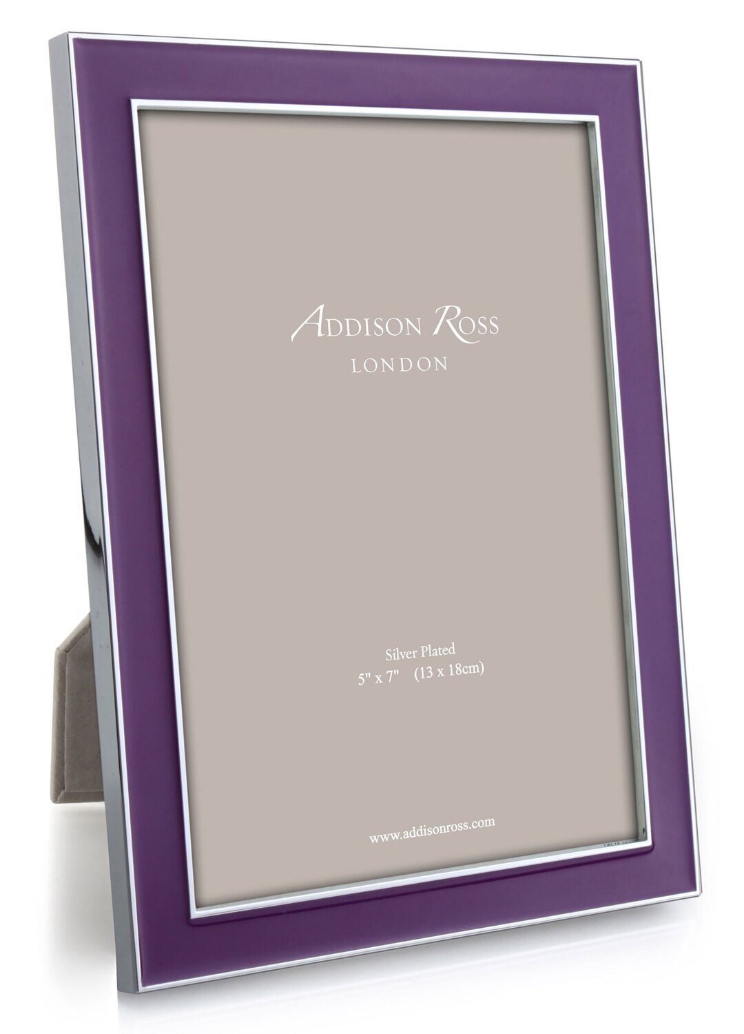Addison Ross Purple Enamel Picture Frame 5 x 7 Inch Silver-plated FR0661