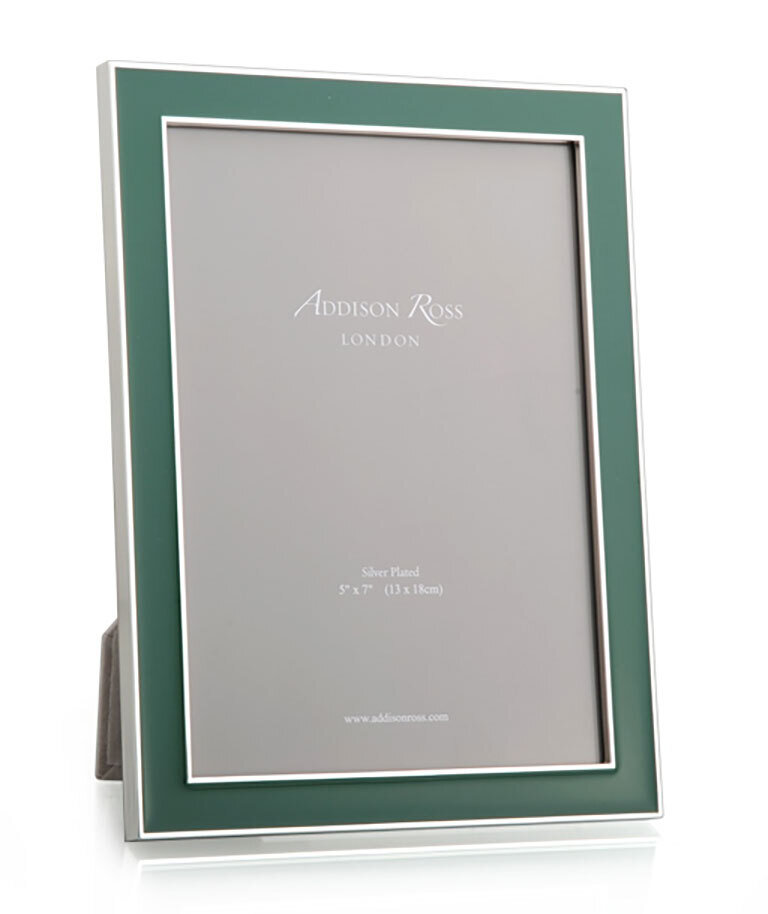 Addison Ross Fern Green Enamel Picture Frame 5 x 7 Inch Silver-plated FR1164, MPN: FR1164, UPC/EAN:…