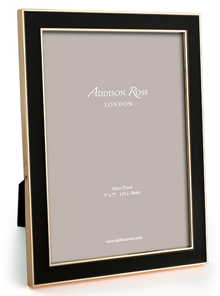 Addison Ross Black Enamel Picture Frame 5 x 7 Inch e-Gold Plating FR0953, MPN: FR0953, UPC/EAN: 502…