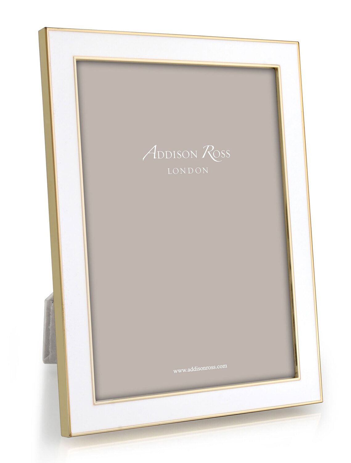 Addison Ross White Enamel Picture Frame 8 x 10 Inch e-Gold Plating FR0955