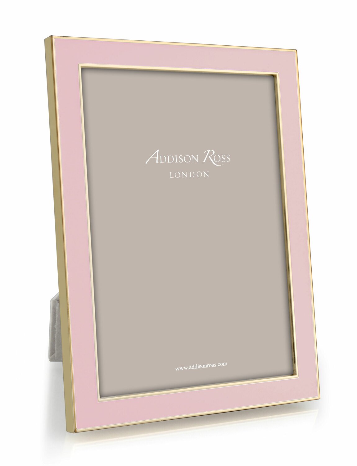 Addison Ross Pastel Pink Enamel Picture Frame 4 x 6 Inch e-Gold Plating FR1364