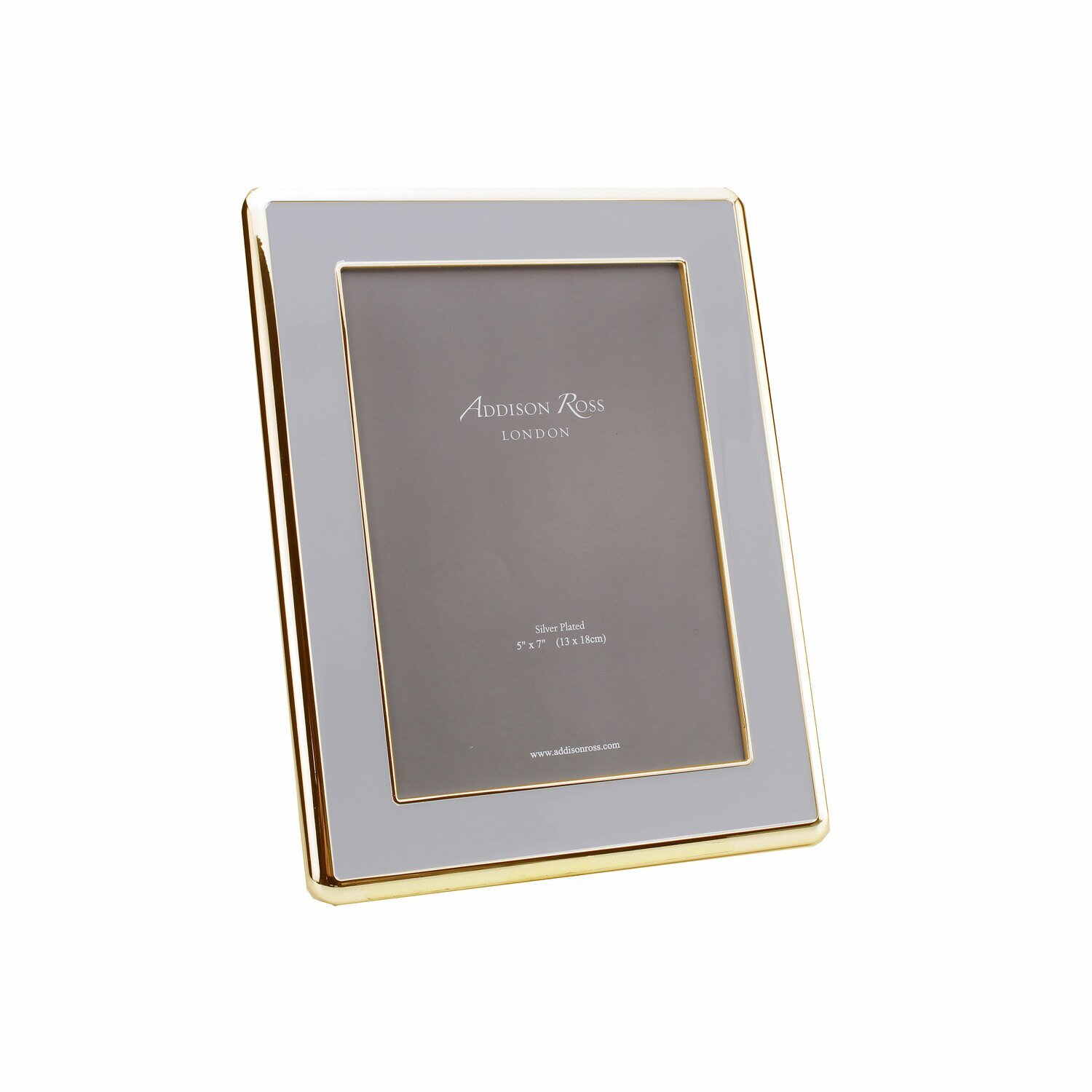 Addison Ross Wide Curved Enamel Picture Frame Chiffon &amp; Gold 5 x 7 Inch Gold-plated FR6506, MPN: FR…