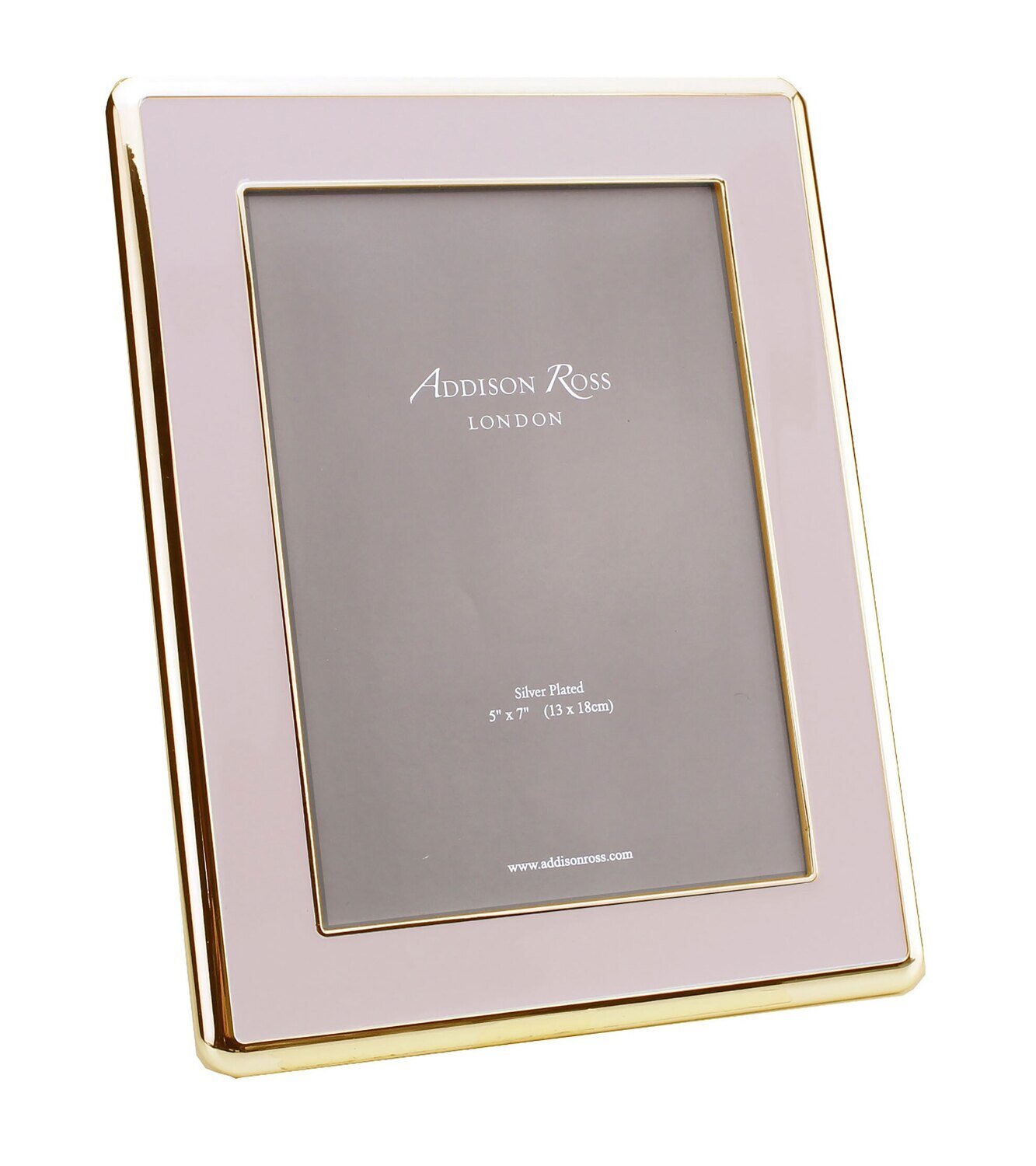 Addison Ross Wide Curved Enamel Picture Frame Pale Pink &amp; Gold 8 x 10 Inch Gold-plated FR6520, MPN:…