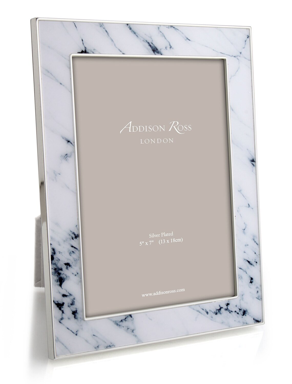 Addison Ross 24mm White Marble Picture Frame 8 x 10 Inch Silver-plated FR2660