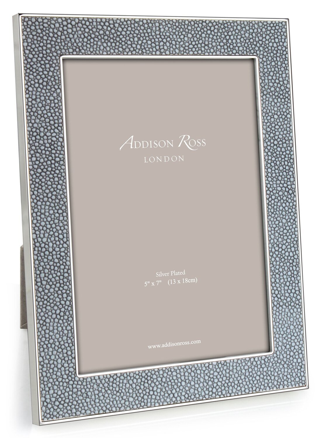 Addison Ross Grey Shagreen &amp; Silver Picture Frame 5 x 7 Inch Silver-plated FR1083, MPN: FR1083, UPC…