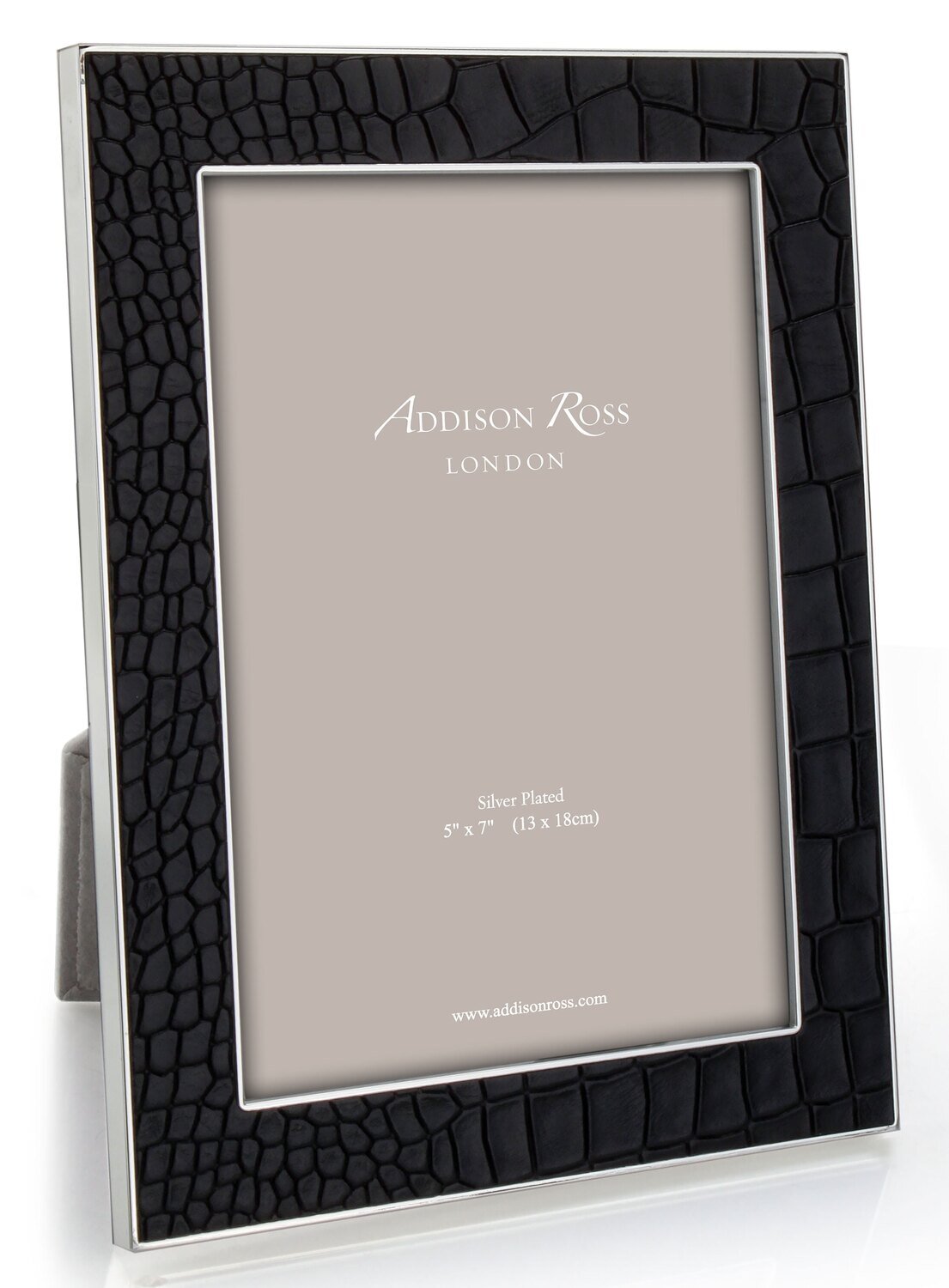 Addison Ross Black Croc &amp; Silver Picture Frame 4 x 6 Inch Silver-plated FR1301, MPN: FR1301, UPC/EA…