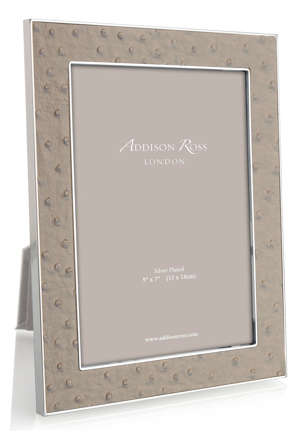 Addison Ross Shadow Ostrich &amp; Silver Picture Frame 4 x 6 Inch Silver-plated FR1561, MPN: FR1561, UP…
