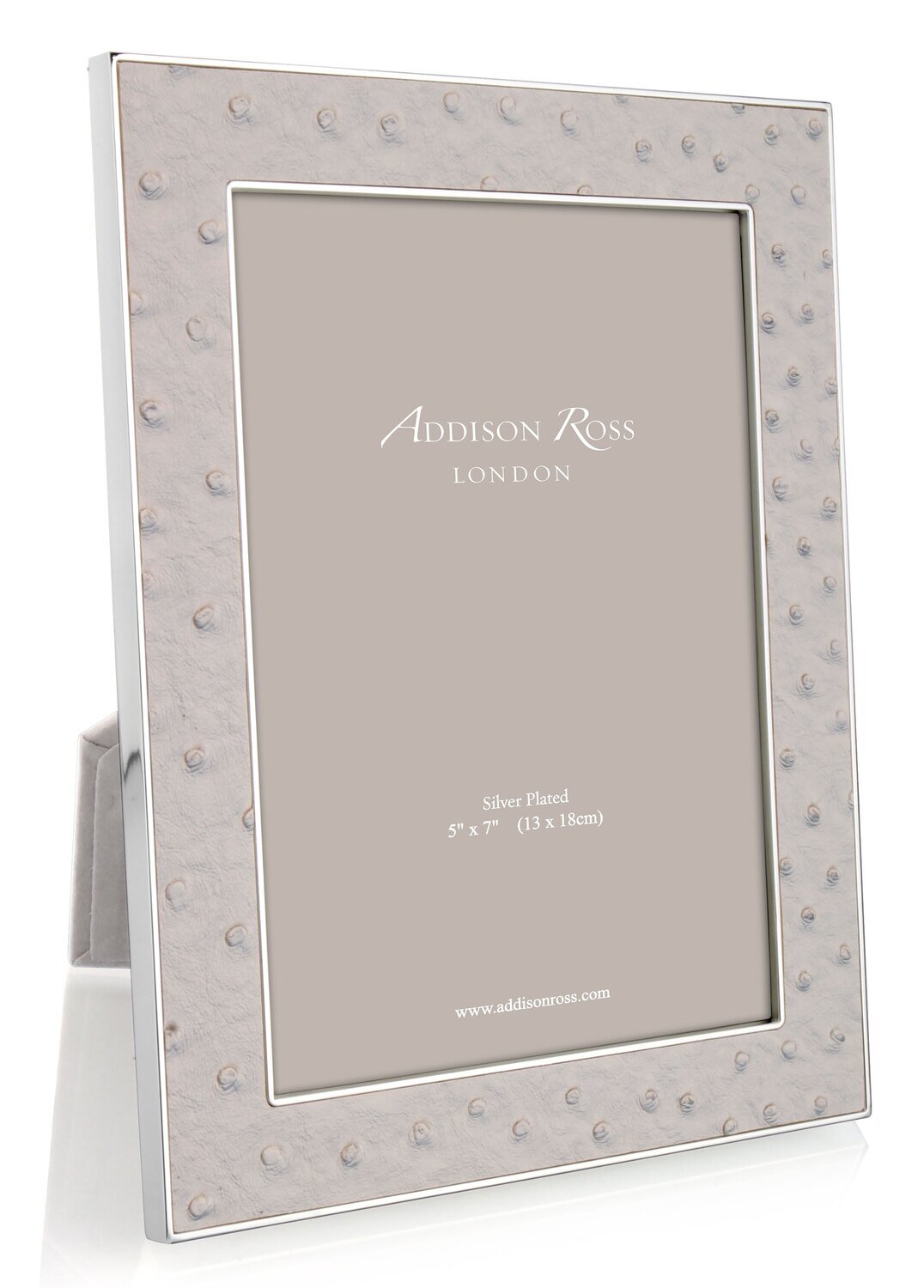 Addison Ross Mist Ostrich &amp; Silver Picture Frame 5 x 7 Inch Silver-plated FR1563, MPN: FR1563, UPC/…