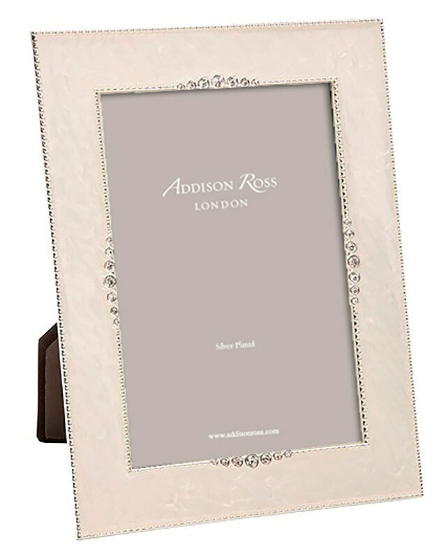 Addison Ross Starburst Cream Enamel Picture Frame 5 x 7 InchSilver-plated FR0241, MPN: FR0241, UPC/…