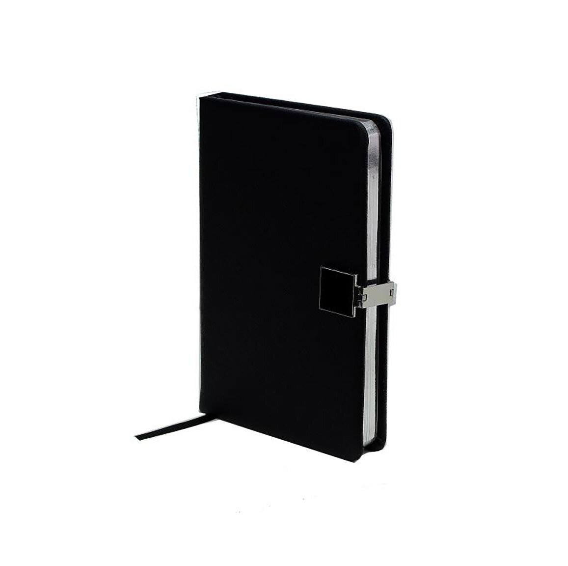 Addison Ross Black & Silver A6 Notebook A6 Inch Pu Leather NB1250