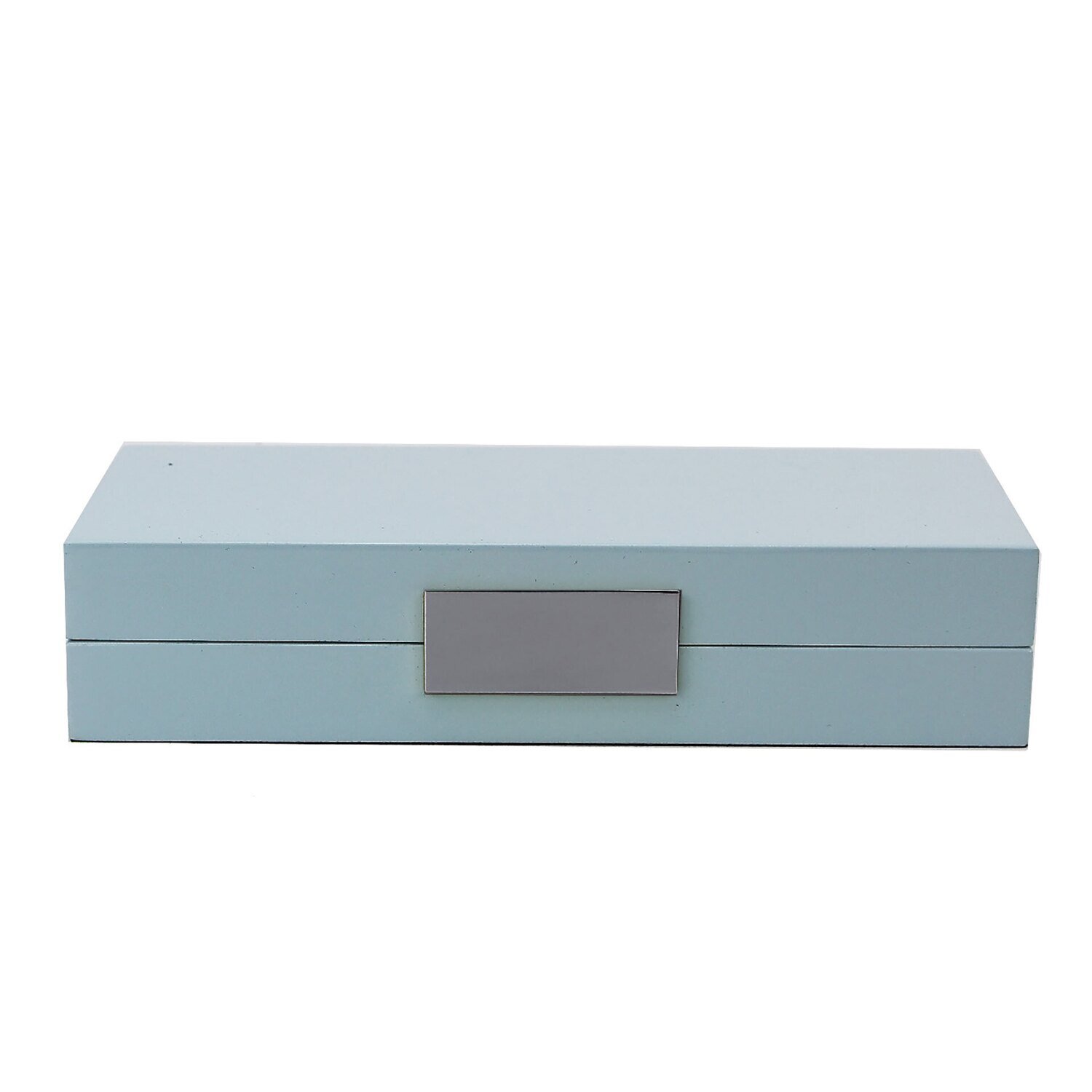 Addison Ross Light Blue Lacquer Box With Gold 4 x 9 Inch Lacquer BX1201