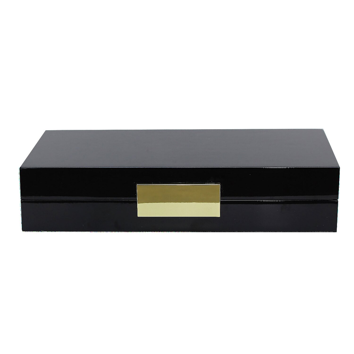 Addison Ross Black Lacquer Box With Gold 4 x 9 Inch Lacquer BX1205
