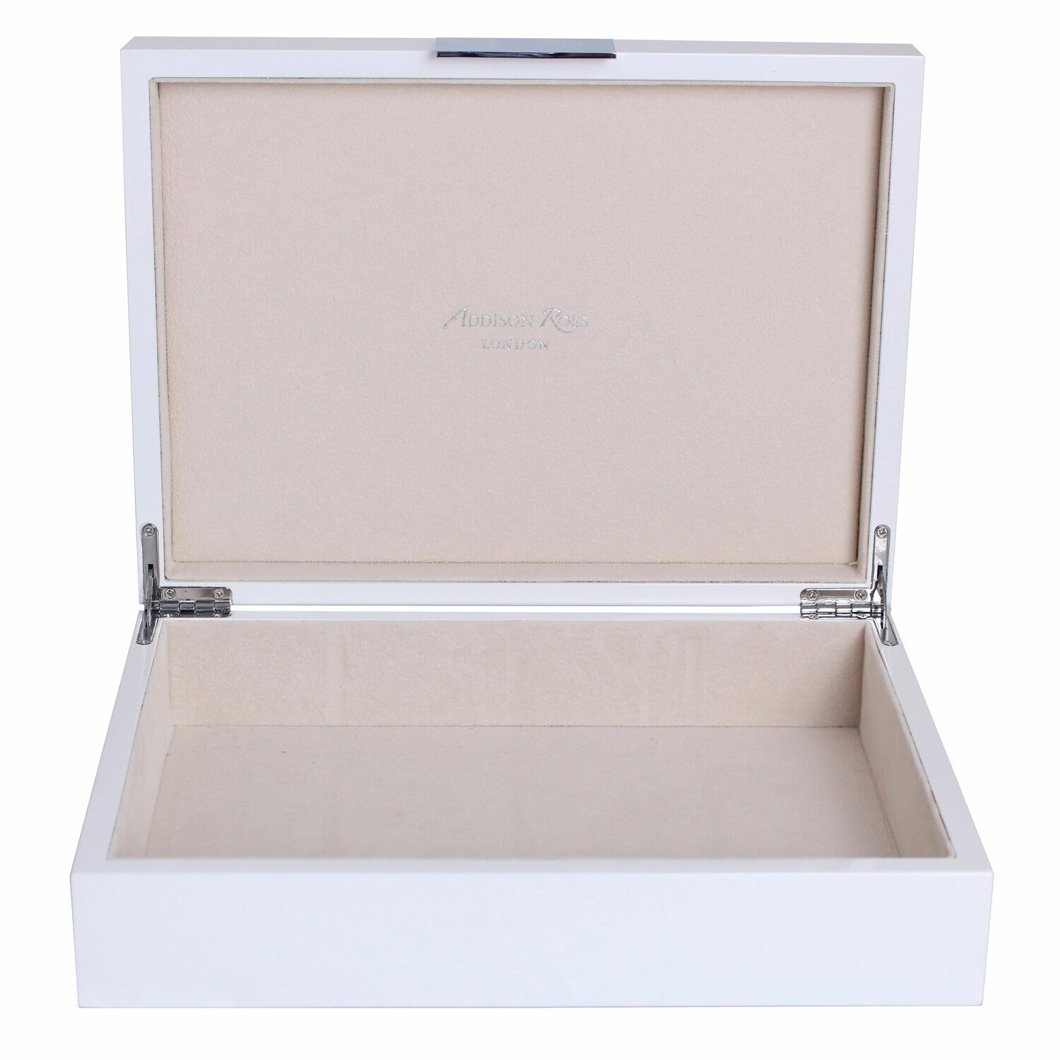 Addison Ross White Storage Box Subhead8 x 11 Inch Lacquer BX1502
