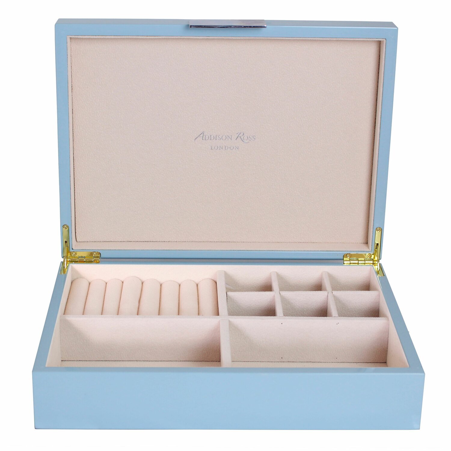 Addison Ross Pale Denim Blue Jewelry Box8 x 11 Inch Lacquer BX1506J, MPN: BX1506J, UPC/EAN: 5024043…
