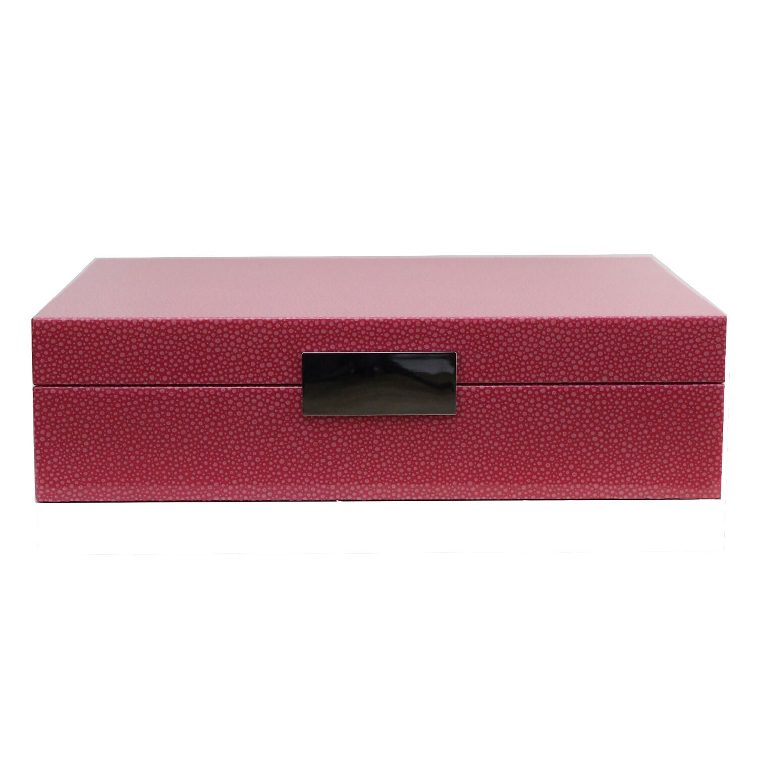 Addison Ross Pink Shagreen Storage Box8 x 11 Inch Lacquer BX1551